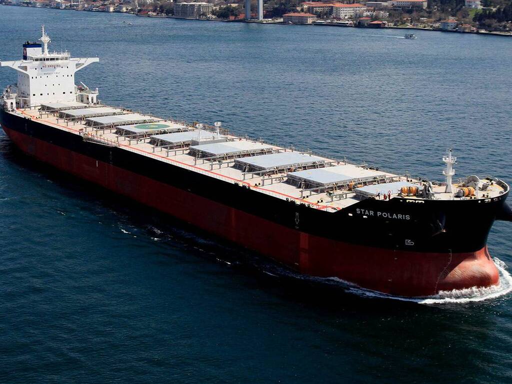 Bulk carrier at sea